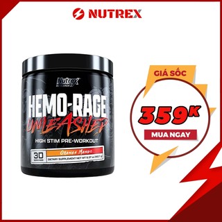 Tăng Sức Mạnh Duy Trì Sức Bền Tỉnh Táo Tập Trung Nutrex Hemo Rage Unleashed Pre Workout 30 Lần Dùng