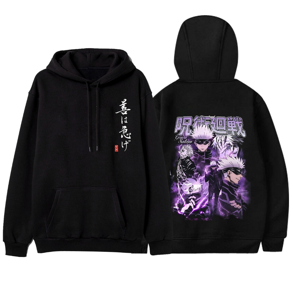 áo hoodie Jujutsu Gojo Satoru phong các Nhật Bản Unisex, áo hoodie hè Anime Jujutsu Kaisen Gojo Sato