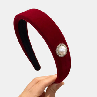 Bờm tóc nhung đỏ thời trang cao cấp Đỏ ngọc to Mã: CL144