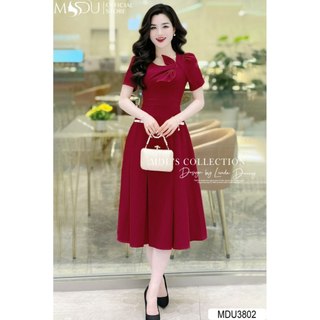  MDU3802 Váy thiết kế thanh lịch chất liệu dạ text nhập khẩu cao cấp, hàng 2 lớp chất mát mịn, sang chảnh.