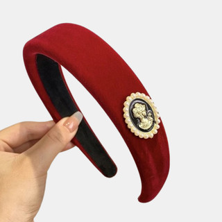Bờm tóc nhung đỏ thời trang cao cấp Đỏ cô gái CL140