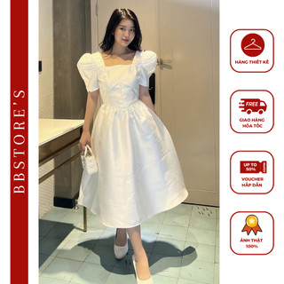  Đầm Xòe Tay Phồng Dự Tiệc Đính Ngọc Sang Trọng BBSTORE'S -D1533
