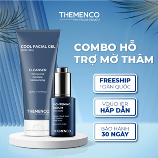 Combo Mờ Thâm Trắng Da Kiềm Dầu Dành Cho Nam Giới TheMenco Lightening Serum 30ml và Cool Facial Gel 120ml