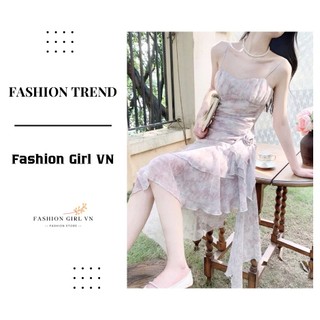 ĐẦM LOANG MẬN KIỂU DÁNG TIỂU THƯ HAI DÂY PHỐI HOA CÀI XINH TH191