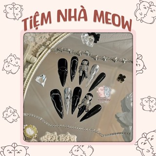 Nail box thiết kế - Tiệm Nhà Meow Gấu Xích Đen Tráng Gương - T166