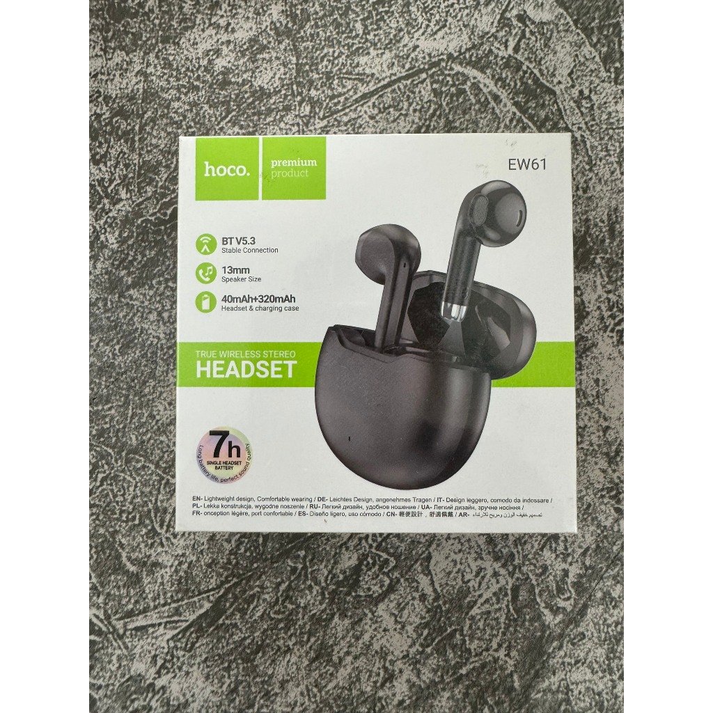 Tai nghe bluetooth Hoco EW61, Tai nghe nhét tai không dây có mic đàm thoại, nghe nhạc 7H, âm thanh nổi, Bluetooth 5.3 | BigBuy360 - bigbuy360.vn