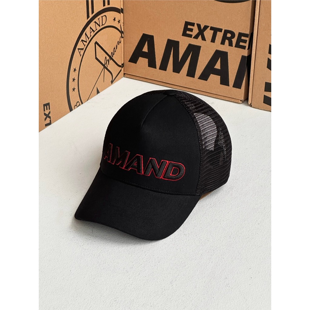 Mũ Amand Alpha Red Trucker Hat - Black M005