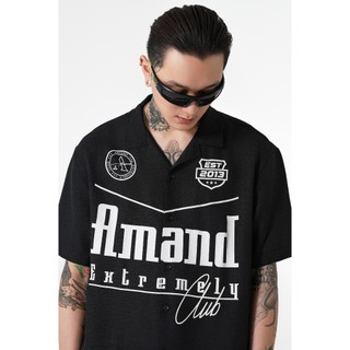 Áo sơ mi amand wanderer cuban shirt - black/ sm2005