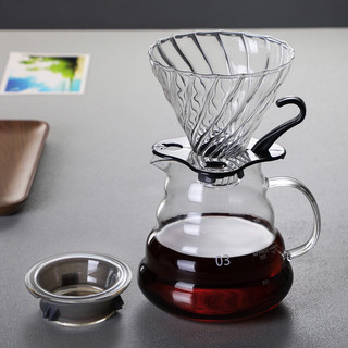 Bộ bình và phễu V60 pha cà phê giấy lọc / Bình Đựng Cà Phê Thuỷ Tinh 360ml- 600ml , phục vụ cà phê chuyên nghiệp