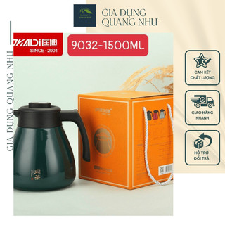 Bình pha trà giữ nhiệt akadi inox 304 cao cấp dung tích 1500ml 9032