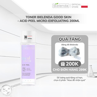 Toner làm sạch sâu, mờ thâm, hỗ trợ giảm mụn, mờ thâm Bielenda Good Skin Acid Peel Micro-Exfoliating 200ml