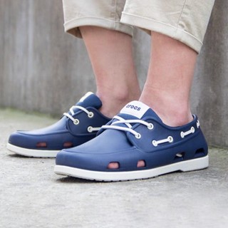 Giày nhựa chống hôi chân crocs beachline cho nam màu xanh navy
