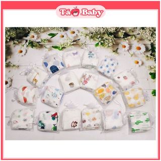 Khăn sữa cho bé sợi tre 2 lớp hoạ tiết túi lưới, khăn Aden&nais KHSUA04 tao.baby