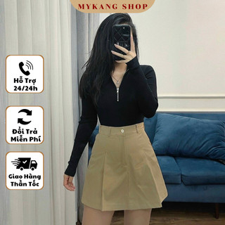 Quần giả váy nữ lưng kèm thun chất kaki siêu đẹp tôn dáng mykang mk82