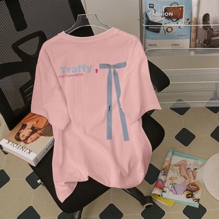 Áo thun thời trang NBOT bow tie in hinh form rộng vintage local brand ulzzang 100% cotton-Y1079 20240502