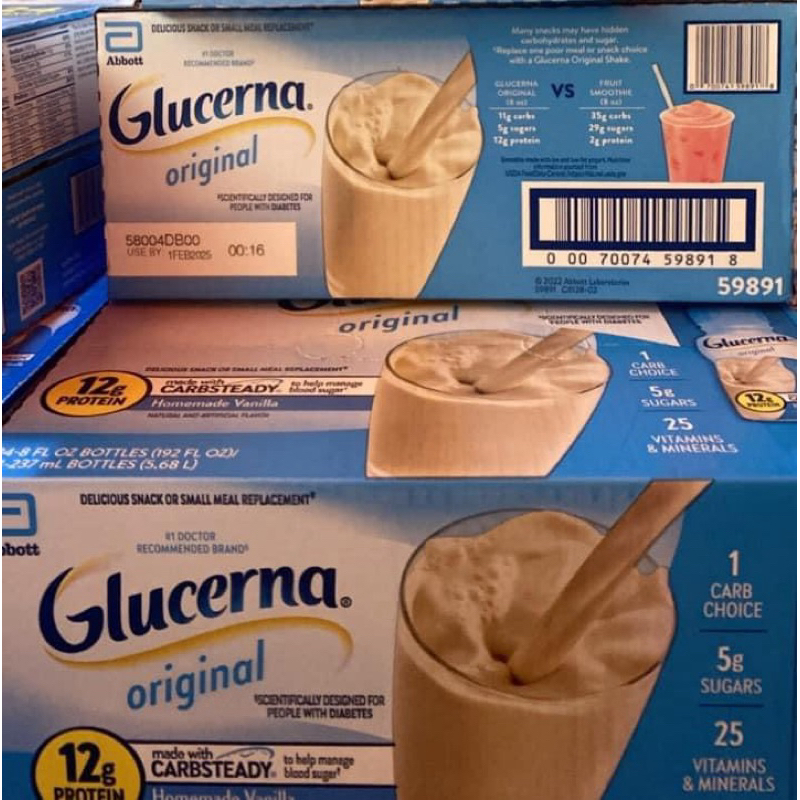 [US]Thùng 24 chai sữa Glucerna Original dạng nước dành cho người tiểu đường hàng Mỹ