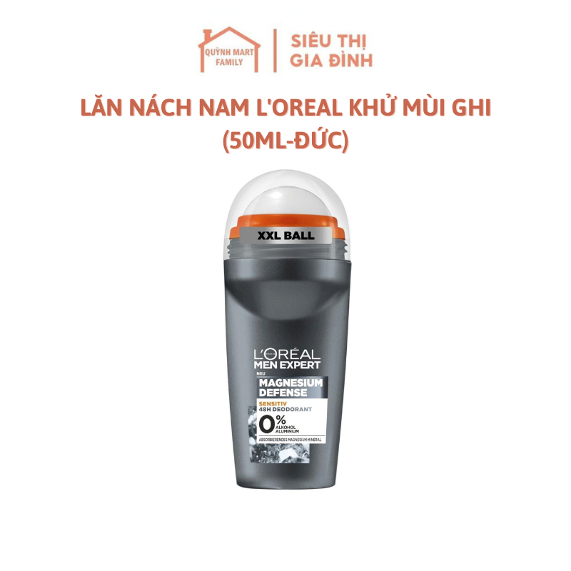 Lăn nách Nam L'OREAL khử mùi ghi (50ml-Đức)