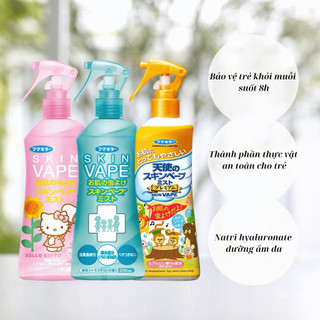 Xịt muỗi Skin vape Nhật, xịt chống muỗi và côn trùng cho bé