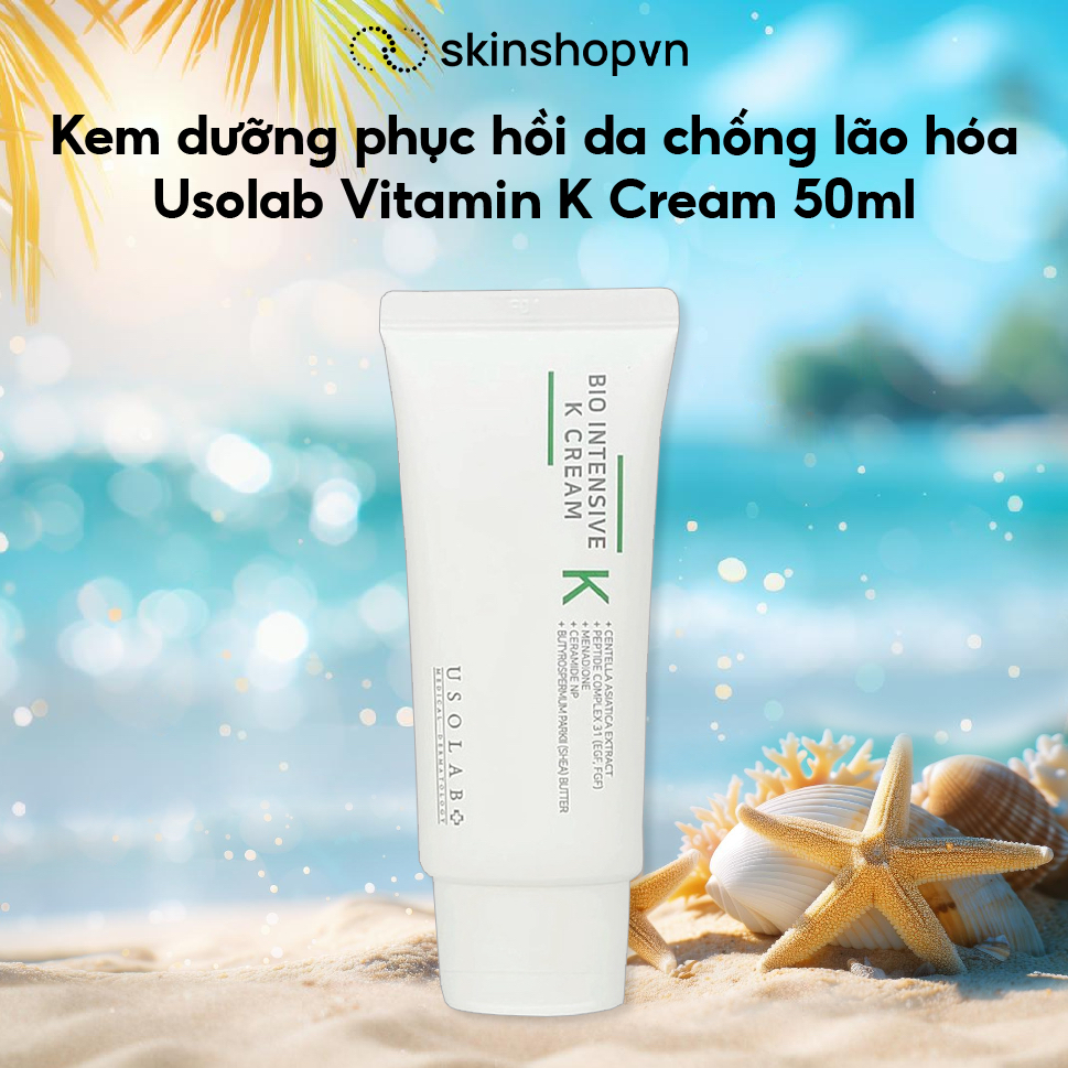 Kem Dưỡng Usolab Vitamin K Cream Làm Dịu, Phục Hồi Da Nhạy Cảm, Chống Lão Hóa 50ml