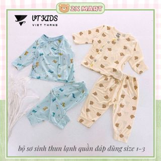 Bộ quần áo sơ sinh dài tay Baby Born cotton cao cấp, mềm mại, thấm hút mồ hôi, phơi nhanh khô - 2X MART