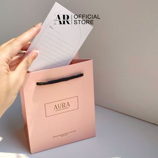 Túi giấy và thiệp viết tay AURA mang đi tặng quà - Aura Silver - TÚI
