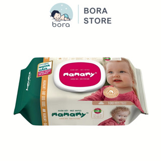 Khăn ướt Mamamy 100 tờ không mùi, ngăn ngừa hăm cho bé