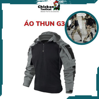 Áo thun chiến thuật G3 tay dài có mũ trùm đầu