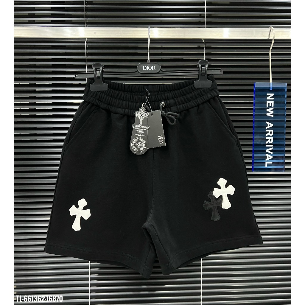 🔥Hot🔥Quần đùi Chrome Hearts thêu chữ thập thiết kế hot trend Nam nữ New 2024