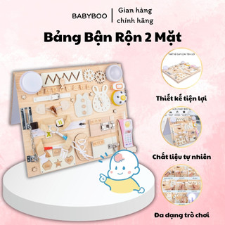 Bảng Bận Rộn 2 Mặt Cho Bé BABYBOO , Đồ Chơi Montessori Rèn Luyện Trí Não Giáo Dục Sớm Cho Trẻ