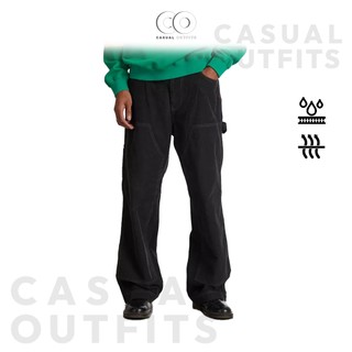  Quần dài unisex double knee B.D.G ống suông chạm gót - Màu đen