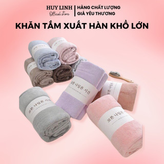 Khăn tắm xuất Hàn khổ lớn bằng sợi bông mềm mại nhiều màu sắc (MA05)