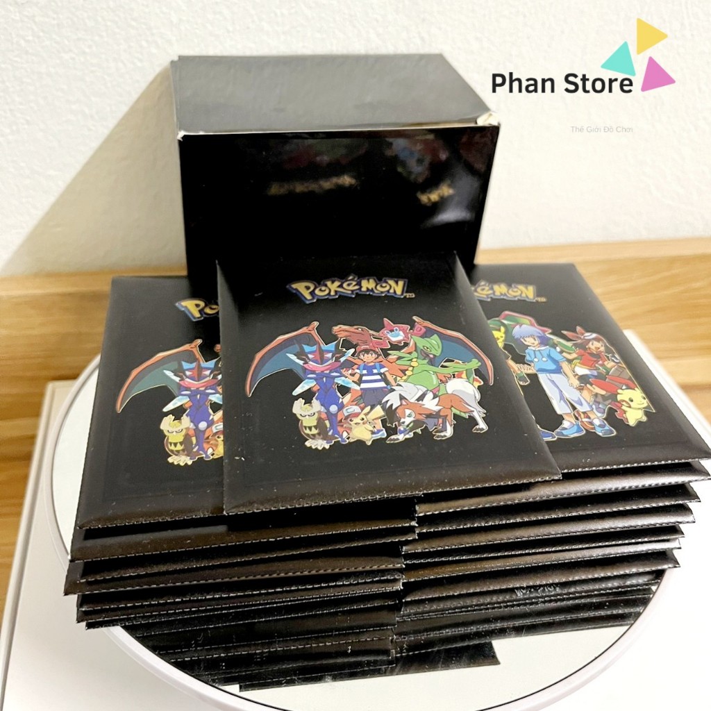 Thẻ bài Pokemon Black - Thẻ Pokemon kim loại đen