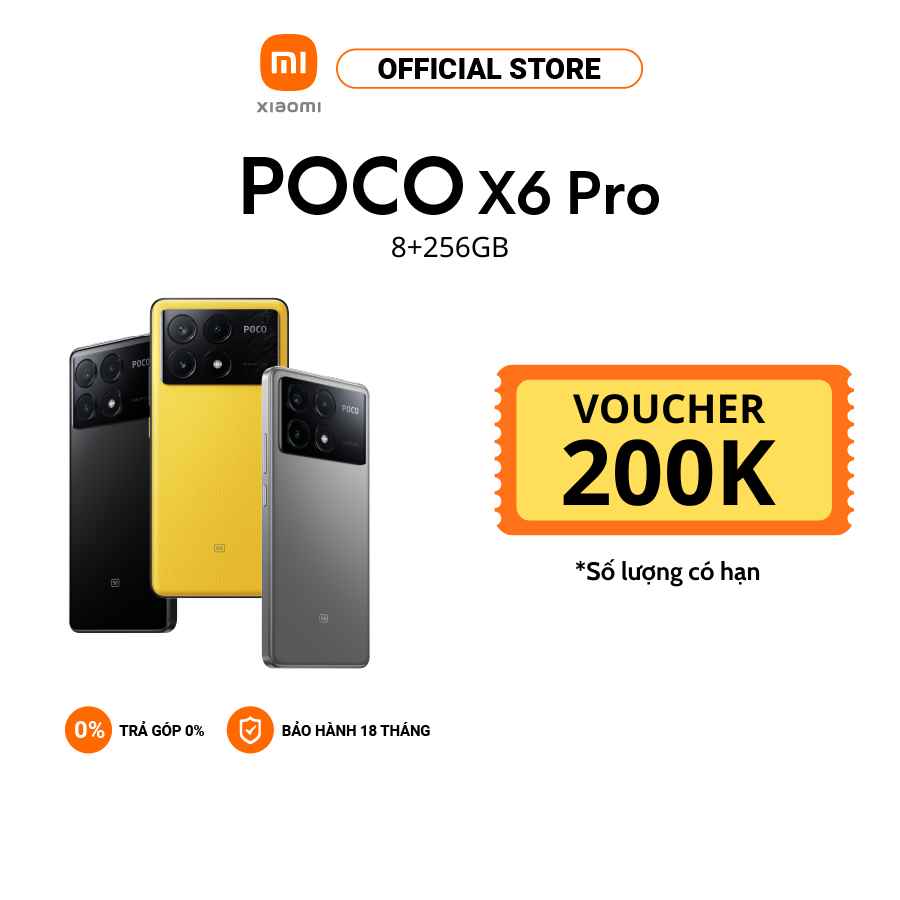 Điện thoại thông minh POCO X6 Pro 5G I 8+256 GB