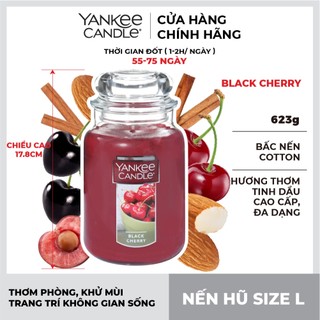 Nến hũ Yakee Candle size L - Black Cherry (623g)