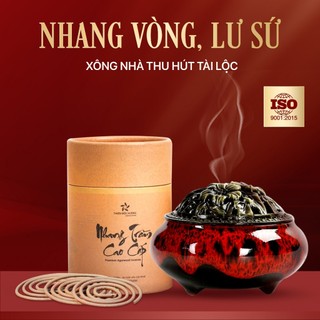 Combo nhang vòng trầm hương lư xông trầm hương THIÊN MỘC HƯƠNG thích hợp không gian bé 20m2