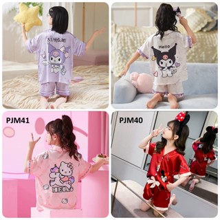 Đồ Ngủ Ngắn Tay Cho Bé, Bộ Pijama Ngắn Tay Bé Trai, Bộ Pijama Cho Bé Gái Chất Lụa In Hình Cực Yêu Cho Bé Từ 8kg - 39kg