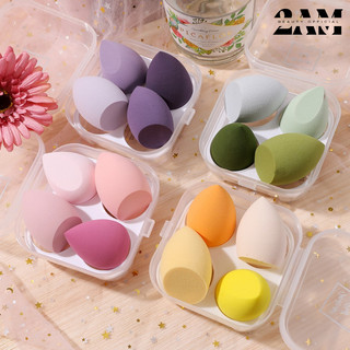 Hộp 4 mút tán kem nền bộ 4 mút trang điểm mút tán kem nền miếng mút trang điểm chuyên nghiệp tiện dụng mềm mại