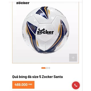 Bóng Zocker Santa da PU cao cấp bản thi đấu đầm êm độ nảy chuẩn, kèm kim bơm túi đựng