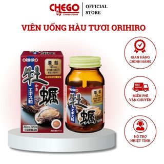 Viên uống hàu tươi Orihiro Oyster Nhật Bản hỗ trợ tăng cường sức khỏe sinh lý hộp 120 viên