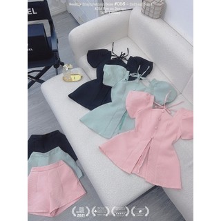 Set puply tay phồng nút bọc