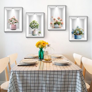 Decal dán tường khung ảnh chậu hoa , bình hoa ,lọ hoa 02