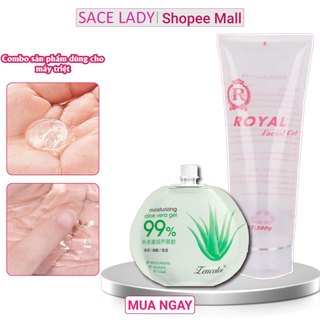 Sản phẩm dùng cho máy triệt lông Sace Lady, cặp gel bôi trước và sau khi triệt lông