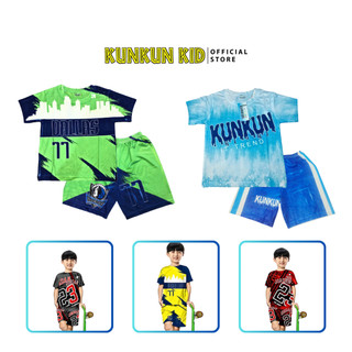 Quần áo bé trai thiết kế thể thao bóng rổ, bóng đá KUNKUN KID TT002-003-005 - Đồ bộ trẻ em size đại từ 10-60kg