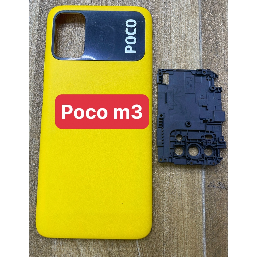 LƯNG+VỎ  XIAOMI REDMI POCO M3 (gồm:phím âm lượng,lưng,sườn, khay sim)