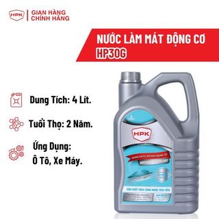 Nước làm mát động cơ HPK - HP30G 4L màu xanh sản phẩm chính hãng, nguyên liệu cao cấp từ Hàn Quốc