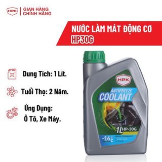 Nước làm mát động cơ HPK HP30G 1L màu xanh sản phẩm chính hãng HPK dùng cho ô tô xe máy
