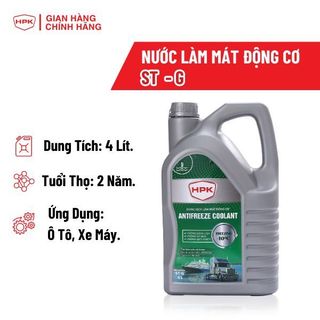 Nước làm mát động cơ hpk st-g can 4l, nguyên liệu từ hàn quốc
