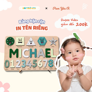 Bảng Ghép Chữ Xếp Tên Bé Bằng Gỗ Montessori , Đồ Chơi Giáo Dục Sớm Phát Triển Tư Duy Logic Cho Bé | Trò vui NP20