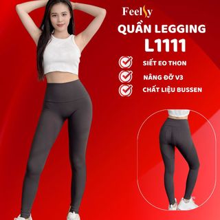Quần Legging Feelsy L1111 Định Hình Nâng Mông Lưng Cạp Cao Tôn Dáng Chất Liệu Bussen Co Giãn
