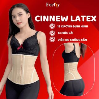 Gen Ngang Bụng Feelsy Latex, 100% Cao Su Non Với 15 Xương Thép Định Hình Giúp Thon Eo